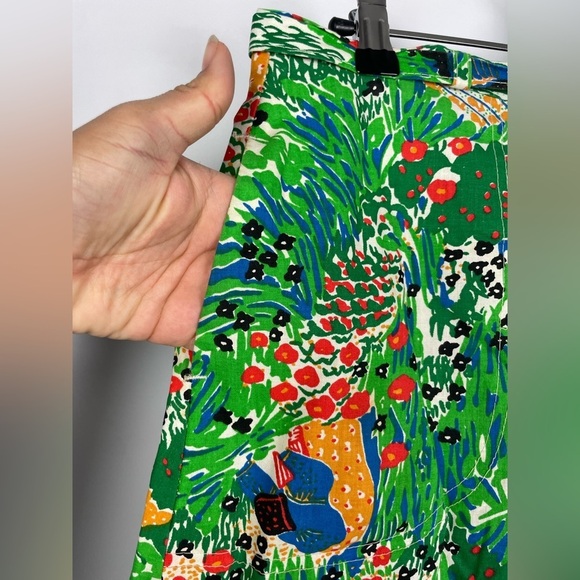 Vintage David Smith Farming Harvesting All Over Print Art to Wear Wrap Skirt - Picture 3 of 8